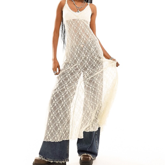 Free People A Little Lace Maxi Slip - Picture 2 of 8